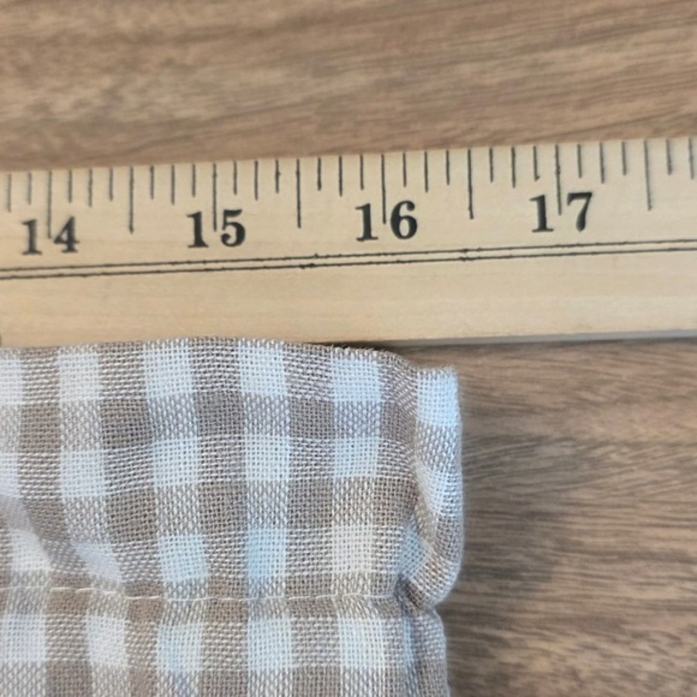 Indigo Rein Shorts Womens Large Tan Gingham Linen Blend Paperbag Waist NWT - Picture 8 of 16